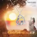 wholesale 925 Sterling Silver Highland Cow & Celtic Tree Of Life Pendant Necklaces For Women-0-4
