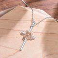 wholesale S925 Sterling Silver Hypoallergenic Heart Cross Stethoscope Necklace for Nurses Doctors-0-3