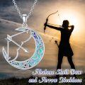 wholesale Rose Gold 925 Sterling Silver Moon & Arrow Pendant Necklace - Archer's Hunt Jewelry for Women-0-4