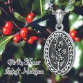 wholesale  Sterling Silver 12 Month Birth Flower Photo Locket Necklace Jewelry Gift -0-15