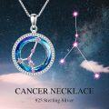 wholesale 925 Sterling Silver Blue Crystal Star Constellation Pendant Necklaces for Women Astrology Gifts-0-4