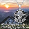 wholesale 925 Sterling Silver Mustard Seed Mountain Sun Masonic Compass Pendant Necklace for Women and Men-0-1