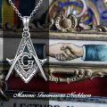 wholesale 925 Sterling Silver Freemasonry G Symbol Masonic Pendant Necklace for Men-0-1