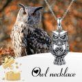 wholesale 925 Sterling Silver Owl Pendant Lotus Flower Charm Necklace for Men Women-0-4