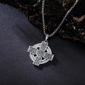 wholesale 925 Sterling Silver Celtic Cross Pendant Necklace with 2.5mm  for Women Men s Religious Amulet-0-2