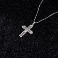 wholesale 925 Sterling Silver Crucifix with Mother Mary and Child Pendant Necklace for Men & Women - Catholic Religious s-0-3