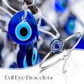 wholesale 925 Sterling Silver Evil Eye Hamsa Owl Ladybug Bangle Bracelet for Women-0-5