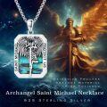 wholesale 925 Sterling Silver Guardian Angel Pendant with Abalone Shell and Cross Charm Necklace-0-5