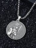 wholesale 925 Sterling Silver Saint Christopher Warrior Shield Sword Pendant Necklace for Men Women Catholic Protection s-0-2