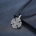 wholesale 925 Sterling Silver Celtic Knot Viking Pendant with Black Onyx Gemstone Necklace for Men & Women s-0-1