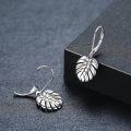 wholesale 925 Sterling Silver Monstera Leaf Palm Frond Dangle Earrings for Women and Girls - Trendy Fashion Jewelry-0-1