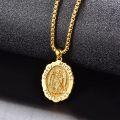 wholesale 925 Sterling Silver & 24K Gold Plated Customizable St Michael's Medal Pendant Necklace for Men and Women-0-1