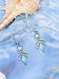 wholesale 925 Sterling Silver Blue Moonstone Bohemian Drop Earrings for Women-0-3