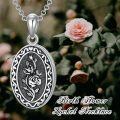 wholesale 925 Sterling Silver Oxidized Floral Oval Locket Bracelet With Filling Tool Set-0-31