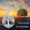 wholesale 925 Sterling Silver Tree Of Life Aromatherapy Essential Oil Diffuser Pendant Necklace Jewelry Gift For Men Women-0-1