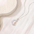 wholesale 925 Sterling Silver Crescent Moon & Star Dancing Ballerina Charm Necklace-0-1