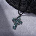 wholesale 925 Sterling Silver Turquoise Celtic Cross Pendant Necklace for Men & Women - Christian Religious s-0-2