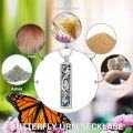 wholesale TOUPOP Bar Urn Necklace (butterfly), Silver -0-2