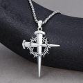 wholesale Sterling Silver 3 Nail Cross Pendant Christian Jewelry Gift for Men 22+2 -0-1