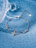 wholesale 925 Sterling Silver Infinity Starfish Anklet with Moonstone and Cubic Zirconia for Women-0-2