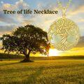 wholesale Jade Tree Of Life Necklace 14k Gold Plated Sterling Silver Celtic Family Tree Jewelry Birthday Christmas Gifts For Women Mom Wife -0-2