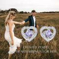 wholesale 925 Sterling Silver Birthstone Heart Stud Earrings Jewelry Gifts for Women-0-5