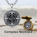 wholesale 925 Sterling Silver Compass Necklace Pendant for Men & Women - Graduation s -0-4