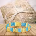 TOUPOP 18K Gold Plated Sterling Silver Jade Bangle Bracelet-0-4