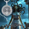wholesale S925 Sterling Silver Medusa Pendant Necklace with High-Quality Carving, 22.2mm, Adjustable 22+2 Chain, Greek Mythology Jewelry Gift for Women & Men-0-1