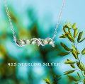 wholesale 925 Sterling Silver Natural Stone Leaf Bar Pendant Necklace - Gifts for Her-0-5