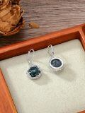 TOUPOP Sterling Silver Round Gemstone Filigree Bohemian Dangle Drop Earrings-0-4
