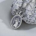 wholesale 925 Sterling Silver St Christopher Pendant Necklace Catholic s for Men & Women-0-4