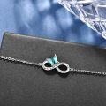 wholesale 925 Sterling Silver Infinity Butterfly Charm Bracelet - Best Friend Forever Gift for Her-0-1