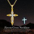 wholesale Gold-Plated 925 Sterling Silver CZ Baroque Cross Pendant Necklace for Women & Men-0-4