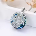 TOUPOP Sterling Silver Blue Crystal Elephant Tree Of Life Necklace Gifts For Women-0-3