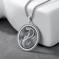 wholesale 925 Sterling Silver Cobra Snake Pendant Necklace-0-5