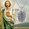 wholesale 925 Sterling Silver Saint Jude Thaddeus Patron of Helpless and Desperate Case Pendant Necklaces for Men & Women-0-1