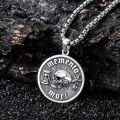 wholesale 925 Sterling Silver Memento Mori Skull Pendant Necklace with Hourglass and Flower Design for Men & Women-0-3