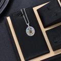 wholesale 925 Sterling Silver Ankh Scarab Anubis Nefertiti Pendant Necklace - Egyptian Jewelry with Abalone Shell and Gold Plating-0-2