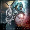 wholesale 925 Sterling Silver Metal Stone Dragon Pendant Necklaces for Men & Women-0-2