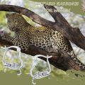 wholesale 925 Sterling Silver Hypoallergenic Leopard Animal Design Hoop Earrings for Women Girls  4cm Diameter-0-5