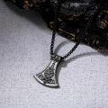 wholesale 925 Sterling Silver Nordic Mjolnir Pendant with Celtic Knots and Vegvisir Compass Design - Viking Thors Hammer Amulet Necklace for Men & Women -0-2