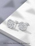 wholesale 925 Sterling Silver Celtic Knot Tree of Life Heart Stud Earrings - Irish  for Women-0-2