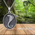 TOUPOP Sterling Silver Snake Necklace Gothic Animal Jewelry For Women Men-0-4