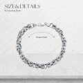 wholesale 925 Sterling Silver Byzantine Chain Bracelet – Hypoallergenic Nickel-Free – 6mm/7mm/8mm/9mm – Lobster Clasp – Unisex Gift-0-1