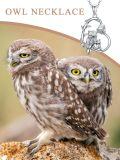 wholesale 925 Sterling Silver Owl Family Love Heart Pendant Necklaces for Women Girls s-0-5