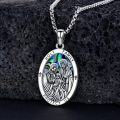 wholesale 925 Sterling Silver Abalone Shell Holy Family Protect Us Pendant Necklace-0-1