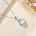 wholesale 925 Sterling Silver Blue Moonstone Tree of Life Pendant Necklace Gift for Women and Girls-0-2