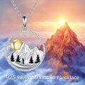 wholesale 925 Sterling Silver Mountain Landscape Pendant Necklace for Nature Lovers-0-5