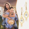 wholesale 14K Gold Moissanite Teardrop Dangle Earrings for Women Birthdays-0-10
